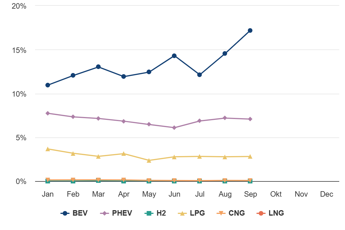 Market share 2024 September