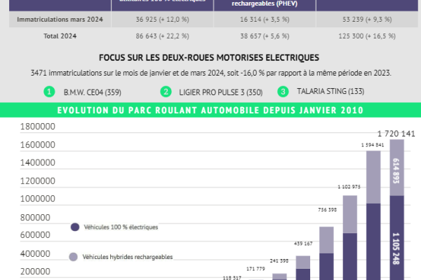 France Sees Surge in Electric Vehicle Registrations in March 2024 image